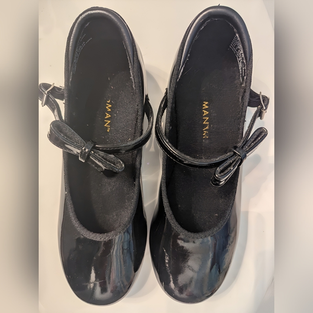Black Patent Leather Tap Shoes (Size 5 1/2)